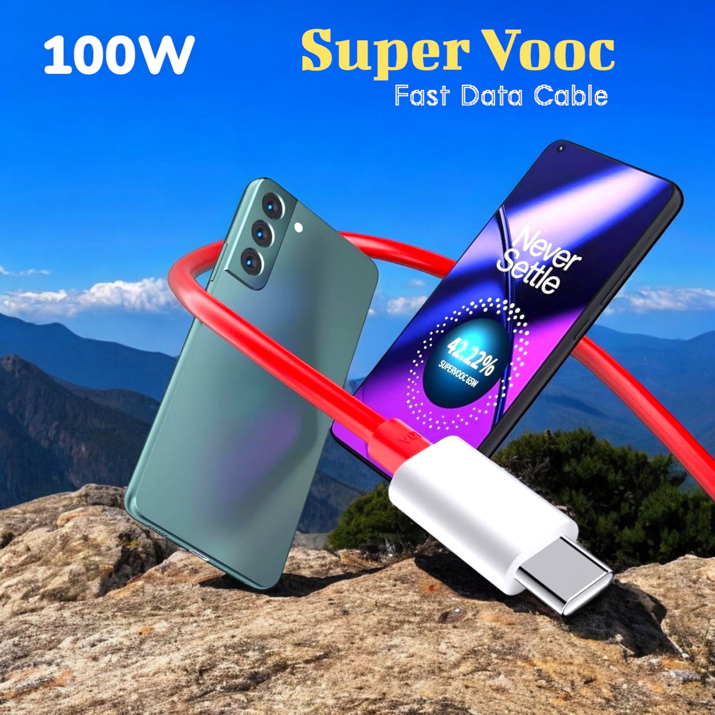ABABEEL 100W PD USB C Port UltraFast Charger For iPhone & Android Phone.