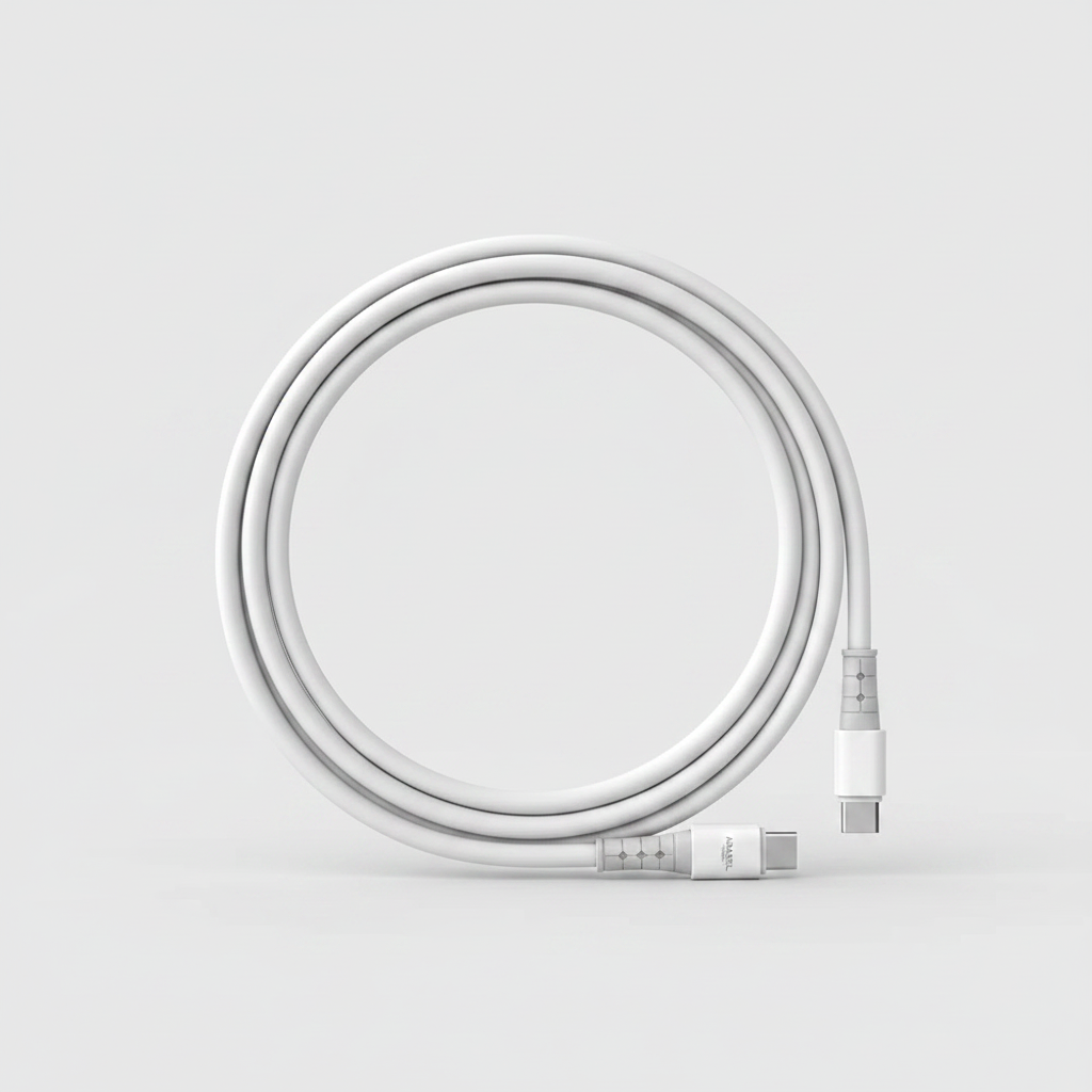Silicone 80 Watt Data Cable USB Type- C White