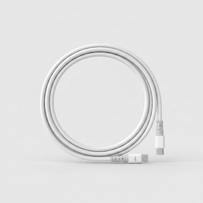 Silicone 80 Watt Data Cable USB Type- C White