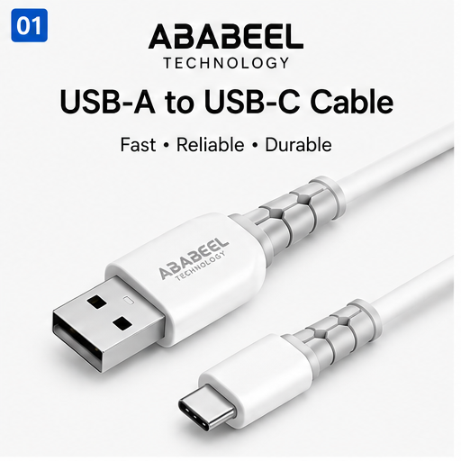 Silicone 80 Watt Data Cable USB Type- C White