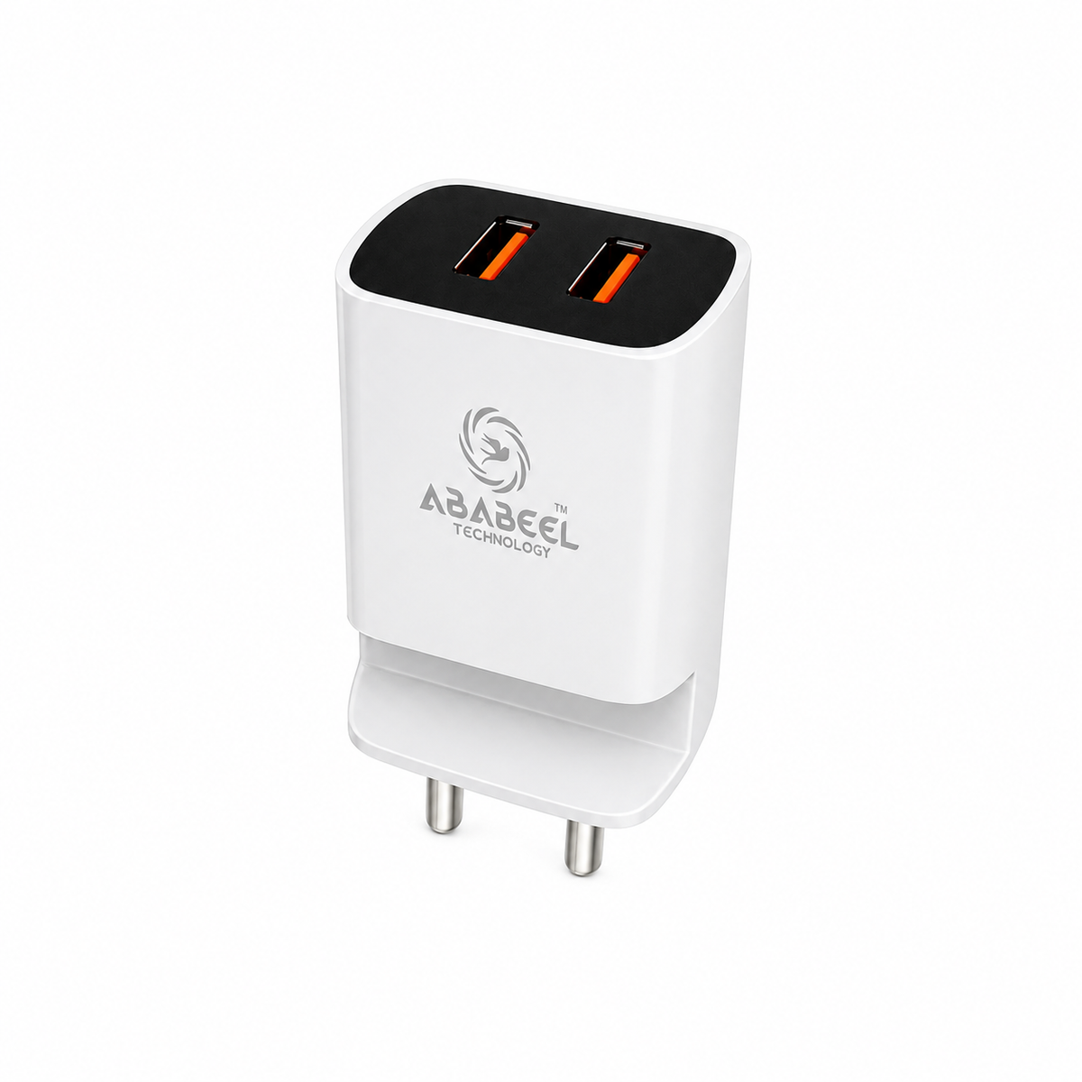 Ababeel 15W Dual USB Charger with Built-in Mobile Stand & LED Indicator