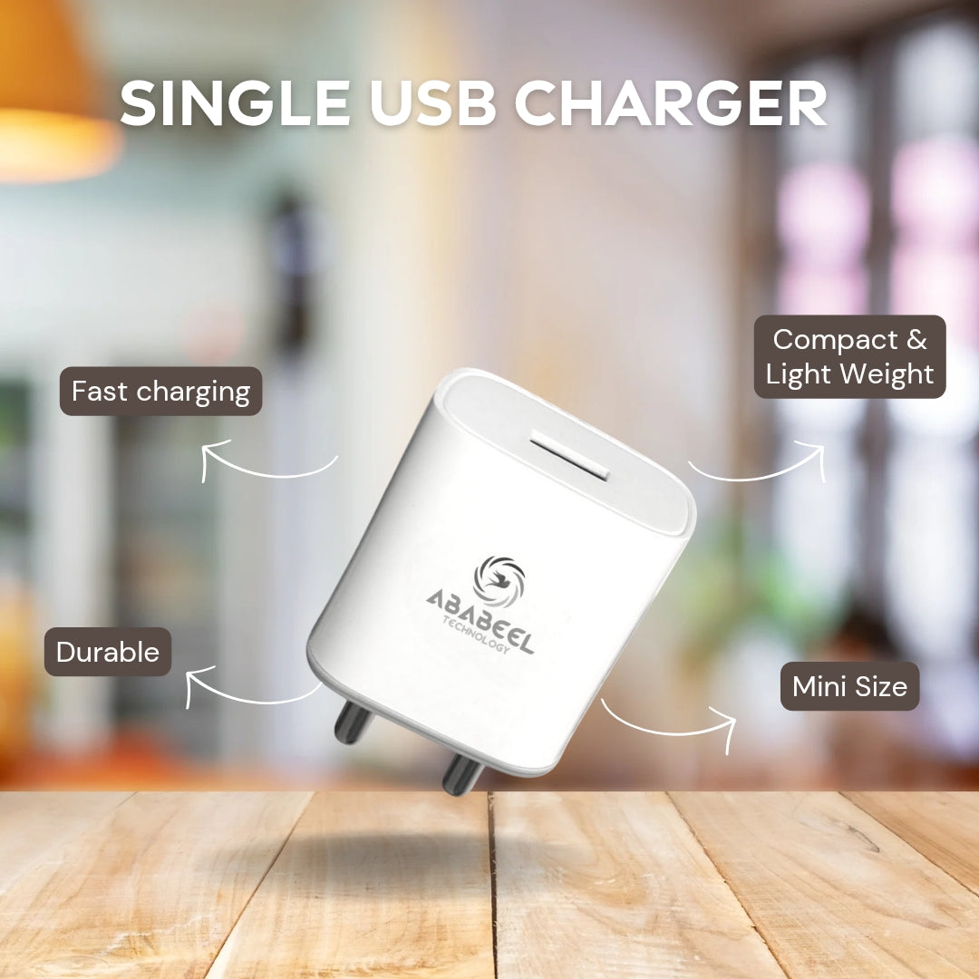 Ababeel 10 Watt Mini Single USB Charger